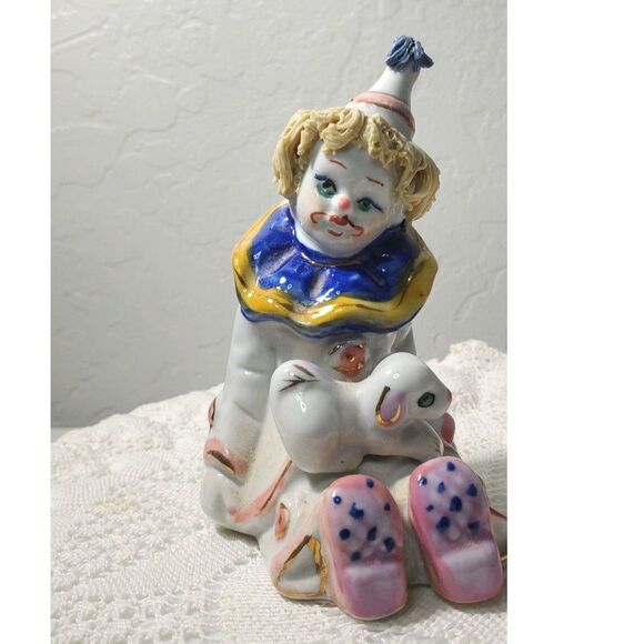 Clown Figurines  Hand Painted Traditional Clown Attire ( 3 in the Set) ~Vintage~ - Picture 5 of 9